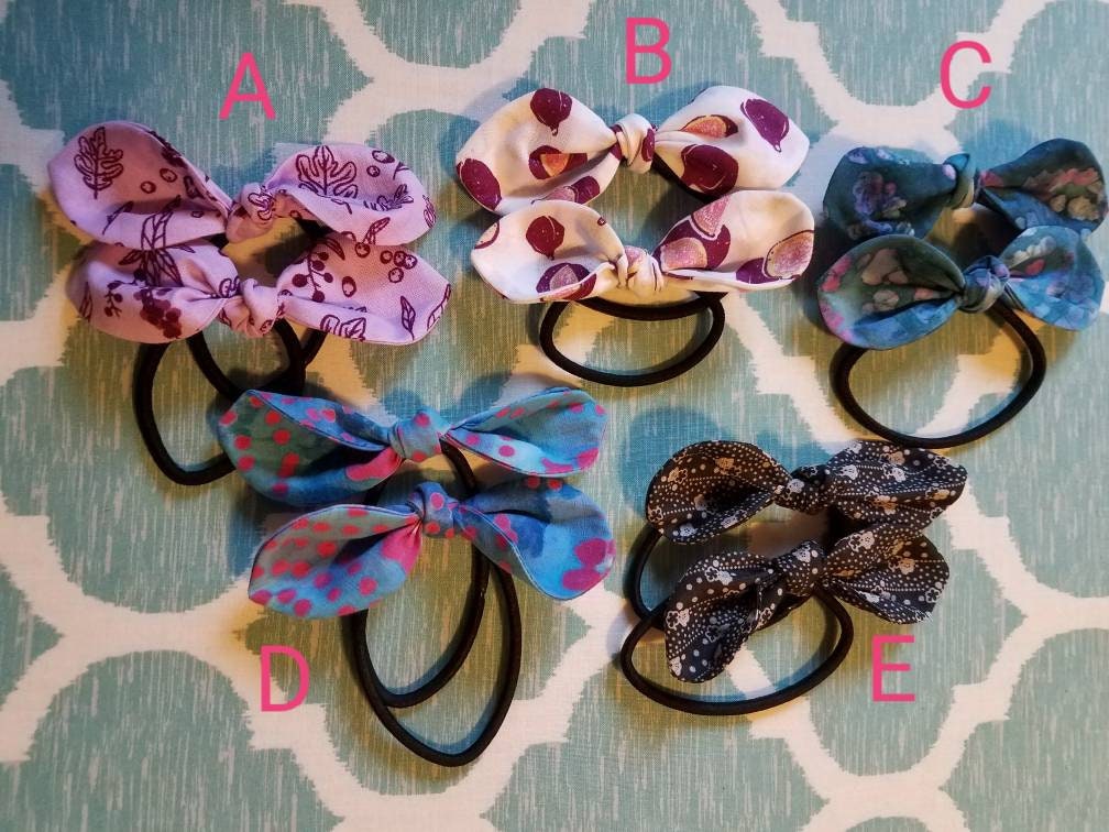 Knotted Hair Ties Hair Bows Knotted Bows Bows Etsy