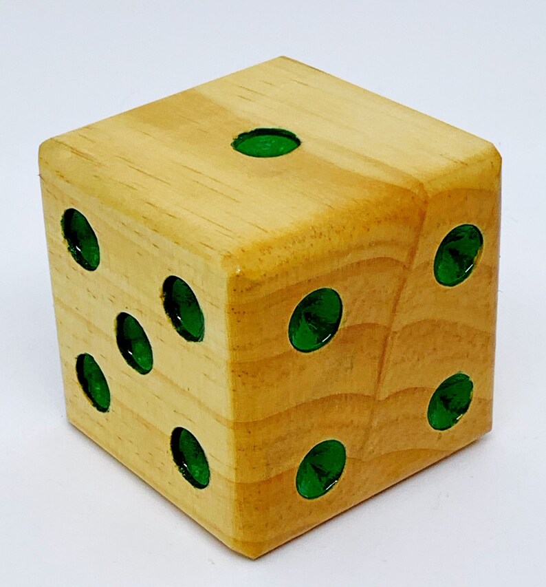 Large Wooden Dice Block 7cm Etsy