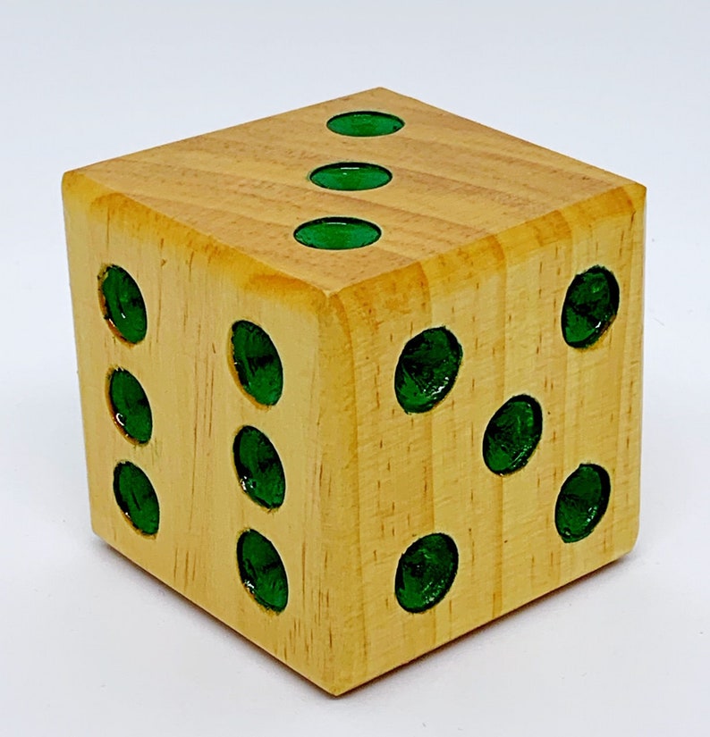 Large Wooden Dice Block 7cm Etsy