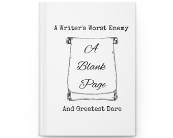 Diario de tapa dura con citas de escritor, cuaderno de escritura inspiradora, regalo para escritores, diario en blanco, diario, regalo para bibliófilos, regalo para autores.