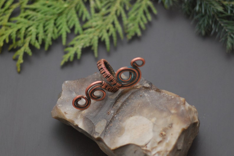 Spiral copper ring Wire ring jewelry Handmade Copper Ring Wire wrapped copper ring Wire wrapped ring handmade Copper jewelry Wire wrapped