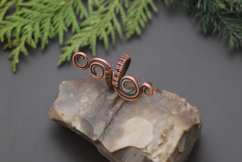 Spiral copper ring Wire ring jewelry Handmade Copper Ring Wire wrapped copper ring Wire wrapped ring handmade Copper jewelry Wire wrapped