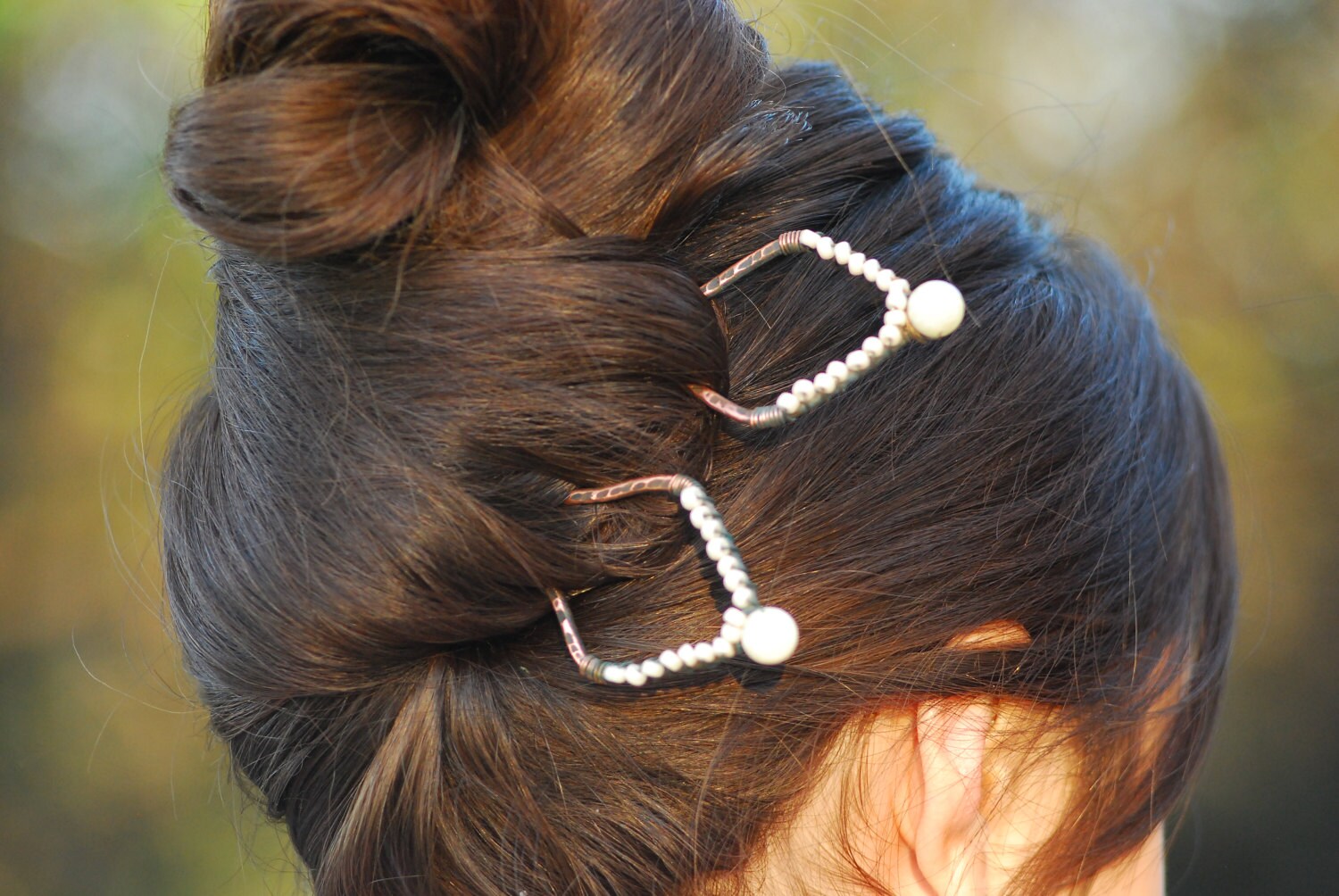 Brass Hair Stick Metal Hair Pin Hair Bun Holder Bun Pin Metal Etsy