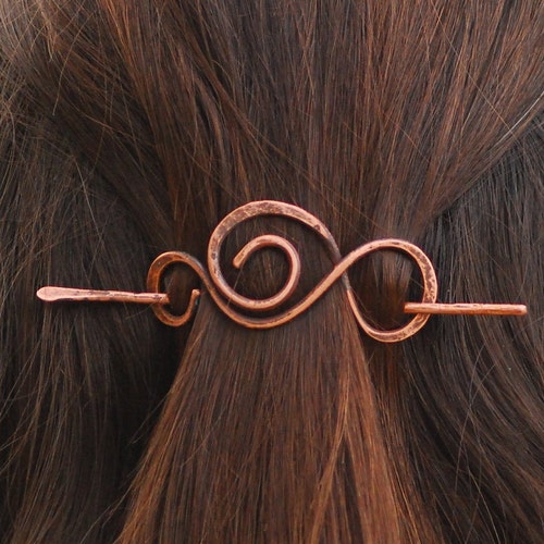 Spiral Hair Pin Copper Hair Barrette Celtic Hair Pin Bun - Etsy Spiral Hair Pin Copper Hair Barrette Celtic Hair Pin Bun - Etsy