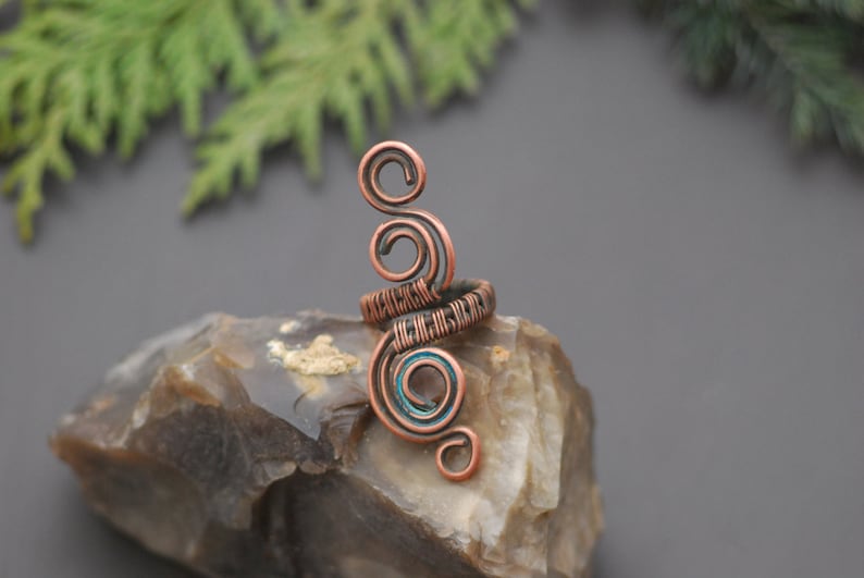 Spiral copper ring Wire ring jewelry Handmade Copper Ring Wire wrapped copper ring Wire wrapped ring handmade Copper jewelry Wire wrapped