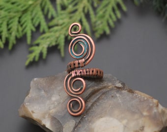 Spiral copper ring Wire ring jewelry Handmade Copper Ring Wire wrapped copper ring Wire wrapped ring handmade Copper jewelry Wire wrapped