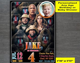 Jumanji Invitation, Jumanji Birthday Invite,Jumanji Birthday Invitation,Jumanji Party Invite, Jumanji Party, Jumanji Jungle, Jungle Party