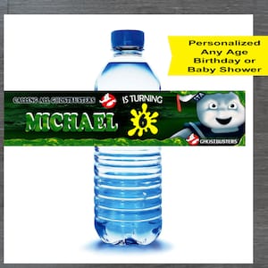 Ghostbusters Party Water Bottle Label, Ghostbusters Birthday Label, Ghostbusters Party Label,Ghostbusters Party Invite, Slimer Party, Puffer