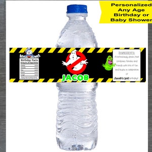 Ghostbusters Party Water Bottle Label, Ghostbusters Birthday Label, Ghostbusters Party Label,Ghostbusters Party Invite, Slimer Party, Puffer