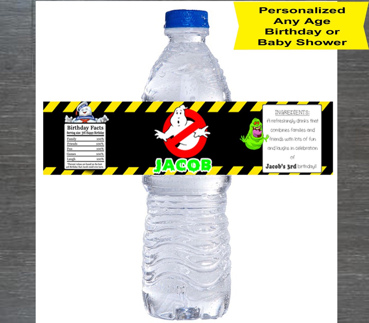 Ninja Turtle Water Bottle Label