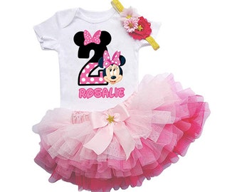 Minnie Mouse PERSONALIZED Name and Age digital Iron On Transfer Image DIY for Shirt top, Birthday Cake Topper, Minnie Party, baby shower