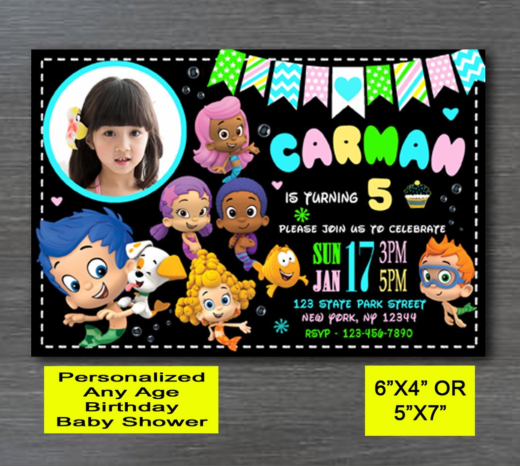 bubble-guppies-invitation-bubble-guppie-birthday-party-personalized-bubble-guppies-invite-printable-invitation-etsy for Free Bubble Guppies Birthday Printables Bubble Guppies Invitation | Bubble Guppie Birthday Party | Personalized Bubble Guppies Invite | Printable Invitation - Etsy for Free Bubble Guppies Birthday Printables