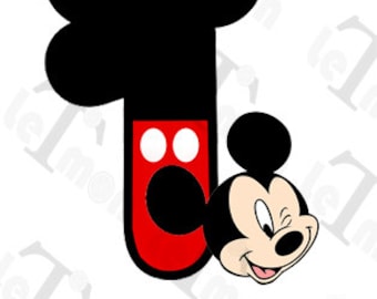 Mickey PERSONALIZED Name and Age digital Iron On Transfer Image DIY for Shirt top, Birthday Party, baby shower, Christmas