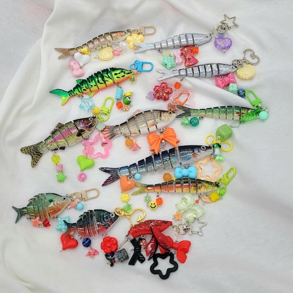 Cute Fishing Lure Keychains