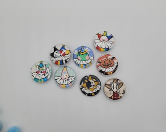 Repurposed Clown Button Pins