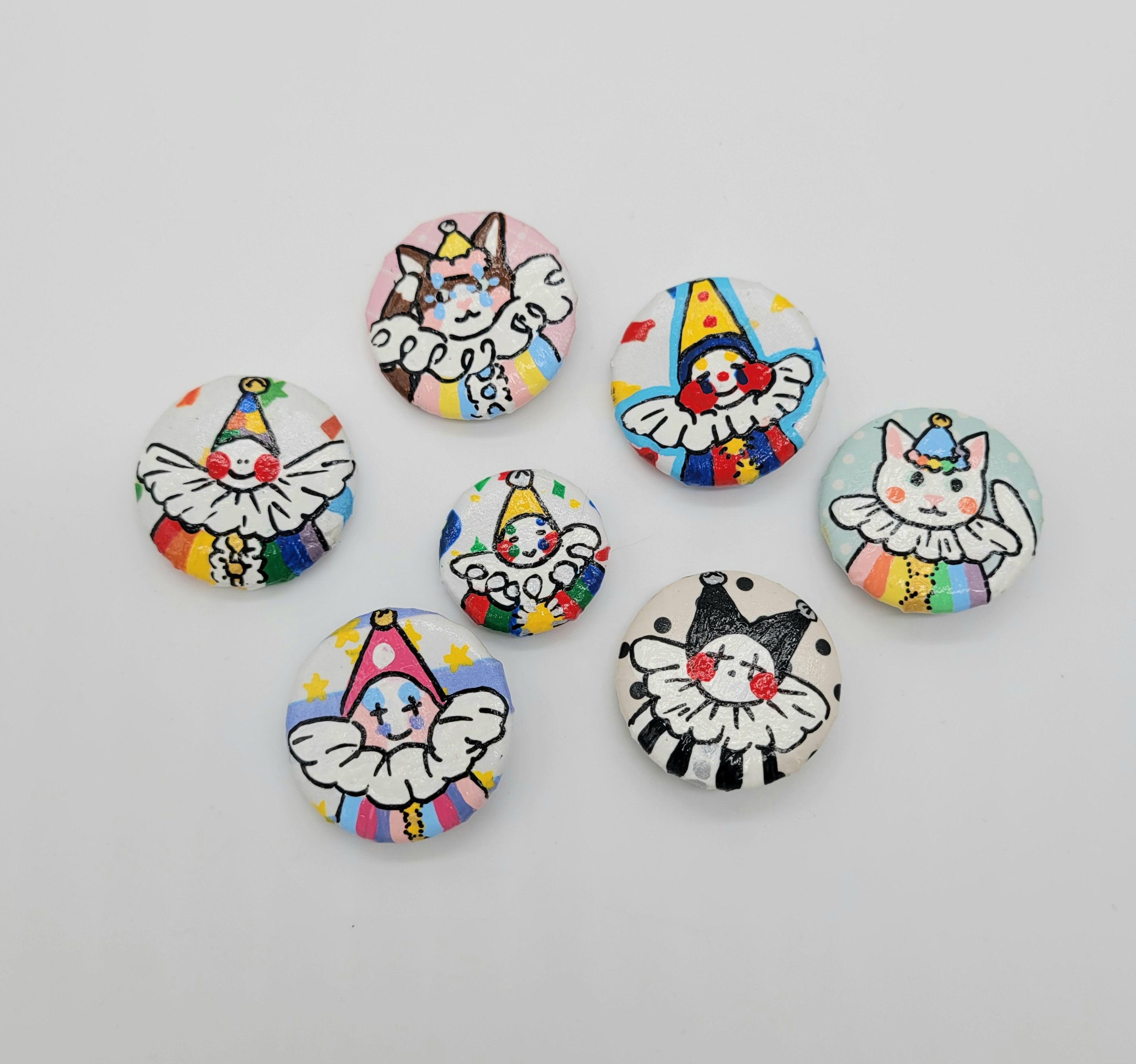 Giant Buttons Kids, Clown, Craft, XL Buttons 33mm Lots of Colours