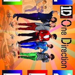 One Direction A4 Größe Laminierte Promis Musik Band Poster Wandkarte