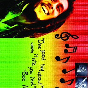 Carte laminée bob marley poster wall chart - A2 Taille