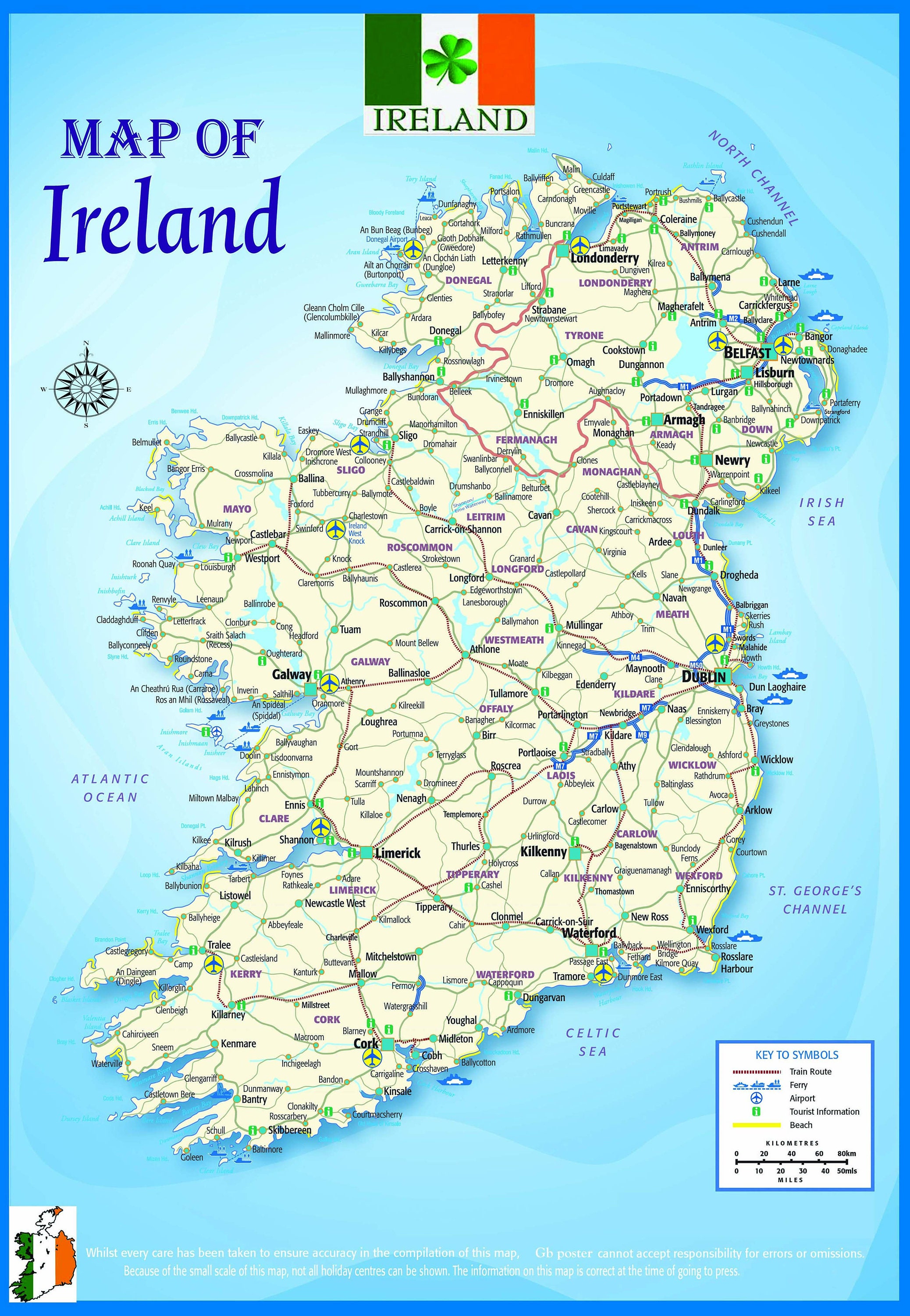 Laminated IRELAND MAP Learning Kids Educational School Type Poster Wall Chart A2 Size Etsy