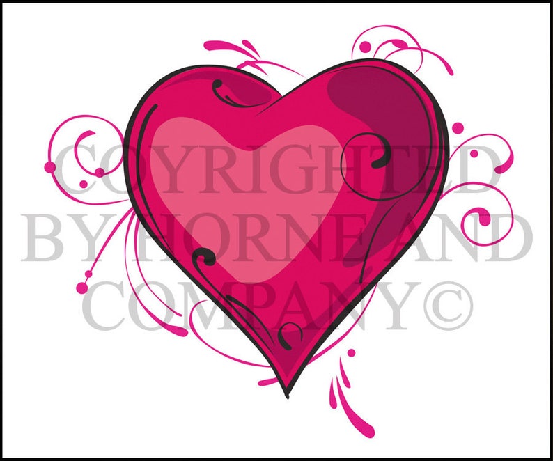 Vector Clipart Of Valentine Heart 0003 Etsy