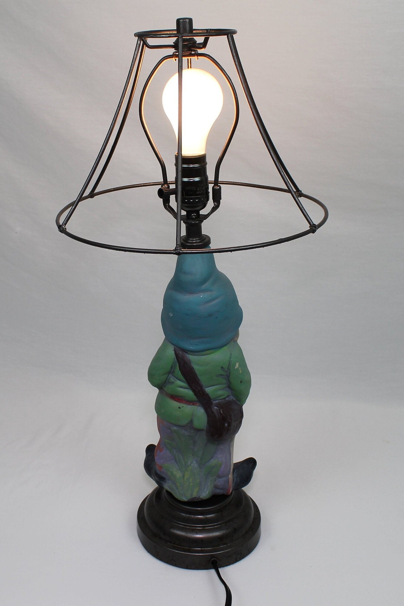 Vintage Gnome Lamp Etsy