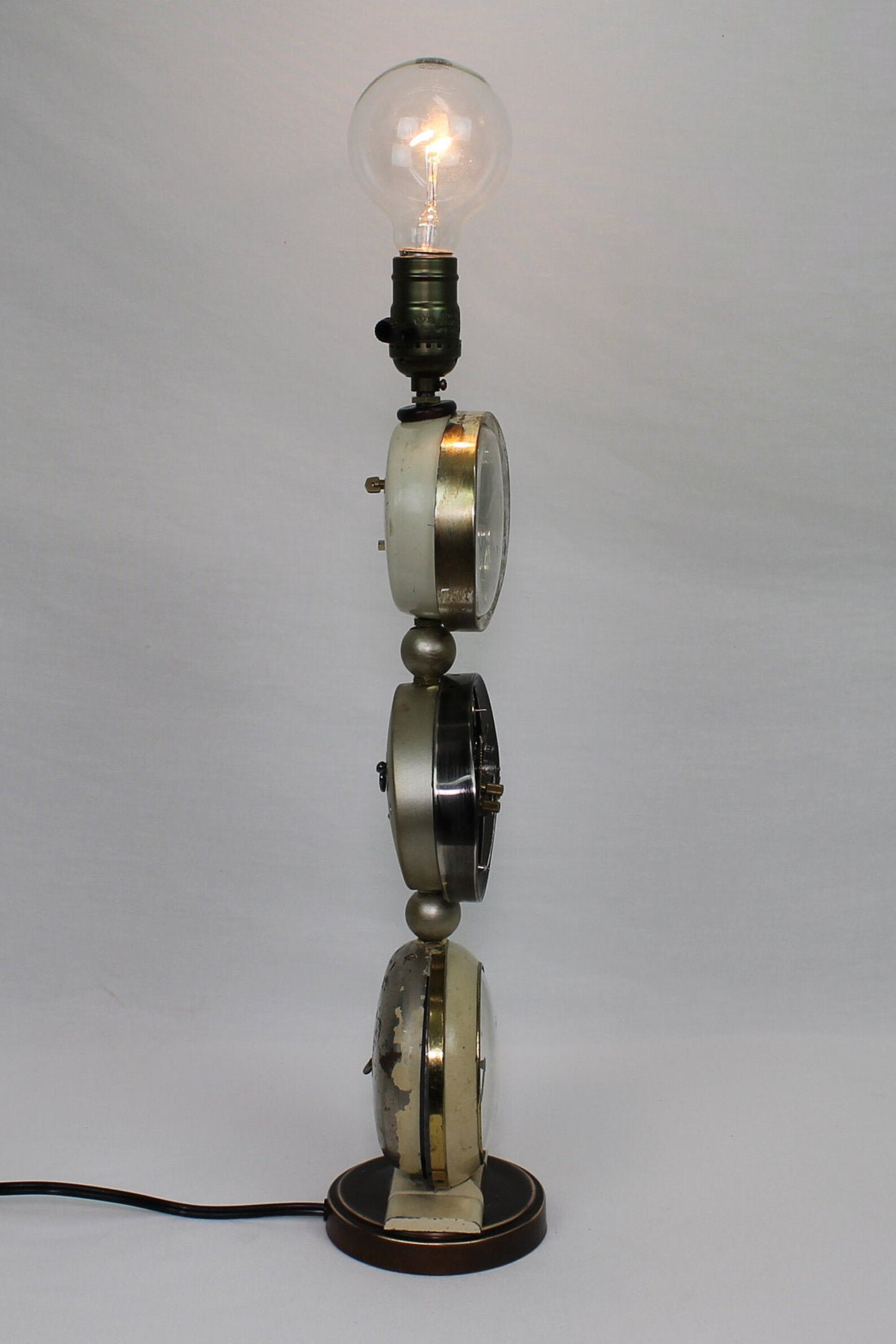 Vintage Repurposed Clock Lamp 2 Etsy