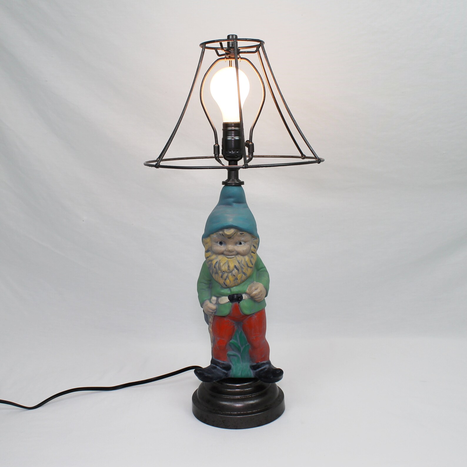 Vintage Gnome Lamp Etsy
