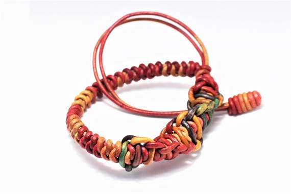 snake knot leather bracelet