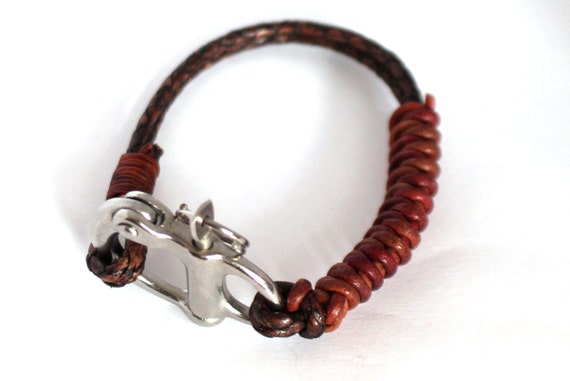 snake knot leather bracelet
