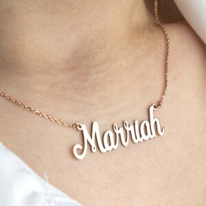 14K Gold Name Necklace: Personalized Dainty Jewelry Gift