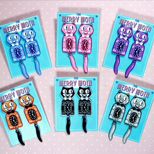 Kitty Clock Earrings