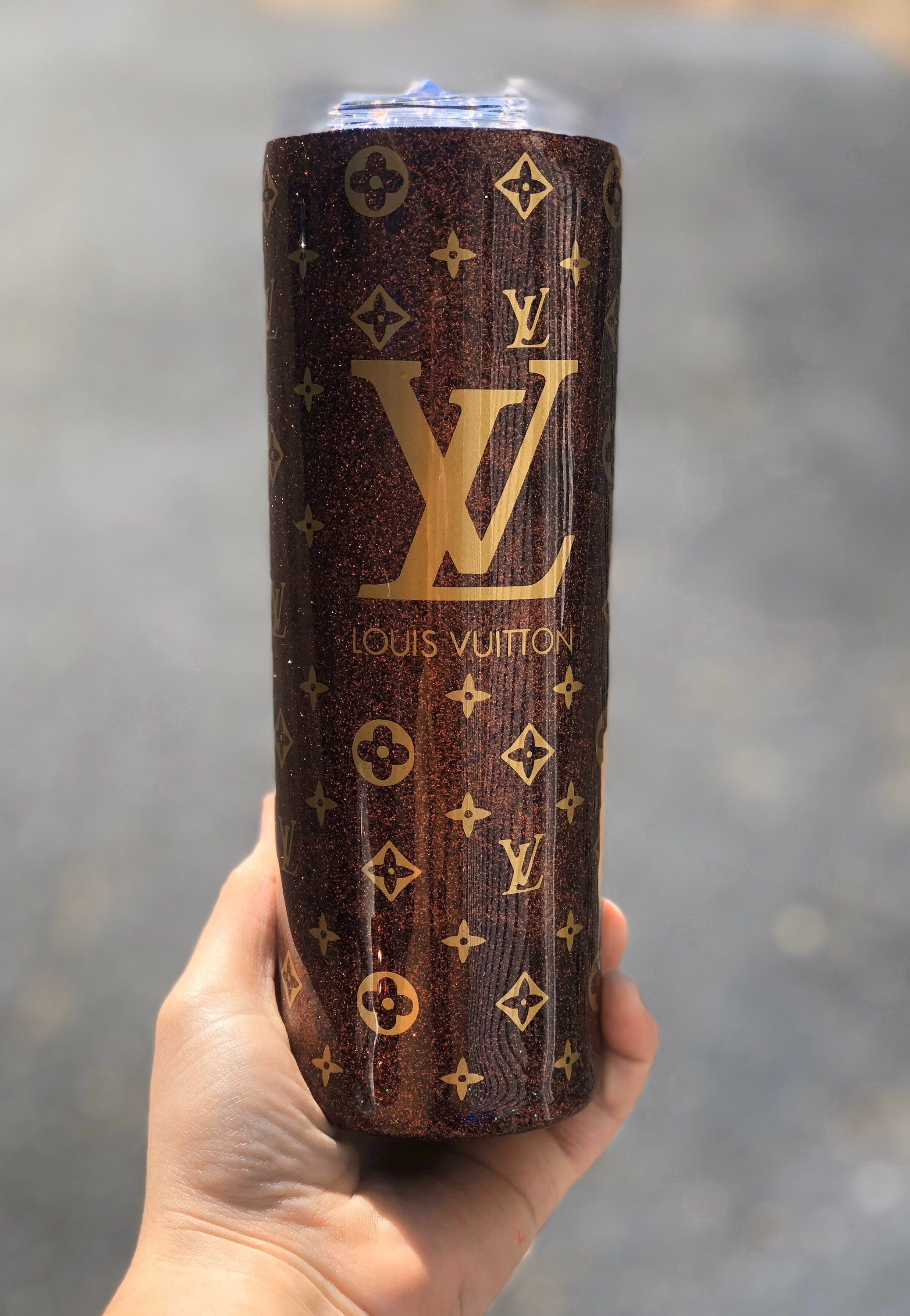 Louis Vuitton inspired double walled vacuum insulated tumbler