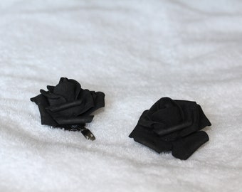 Black Rose Shoe Clips