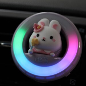 Bunny Cartoon Car Air freshener with Music Rhythm Lamp