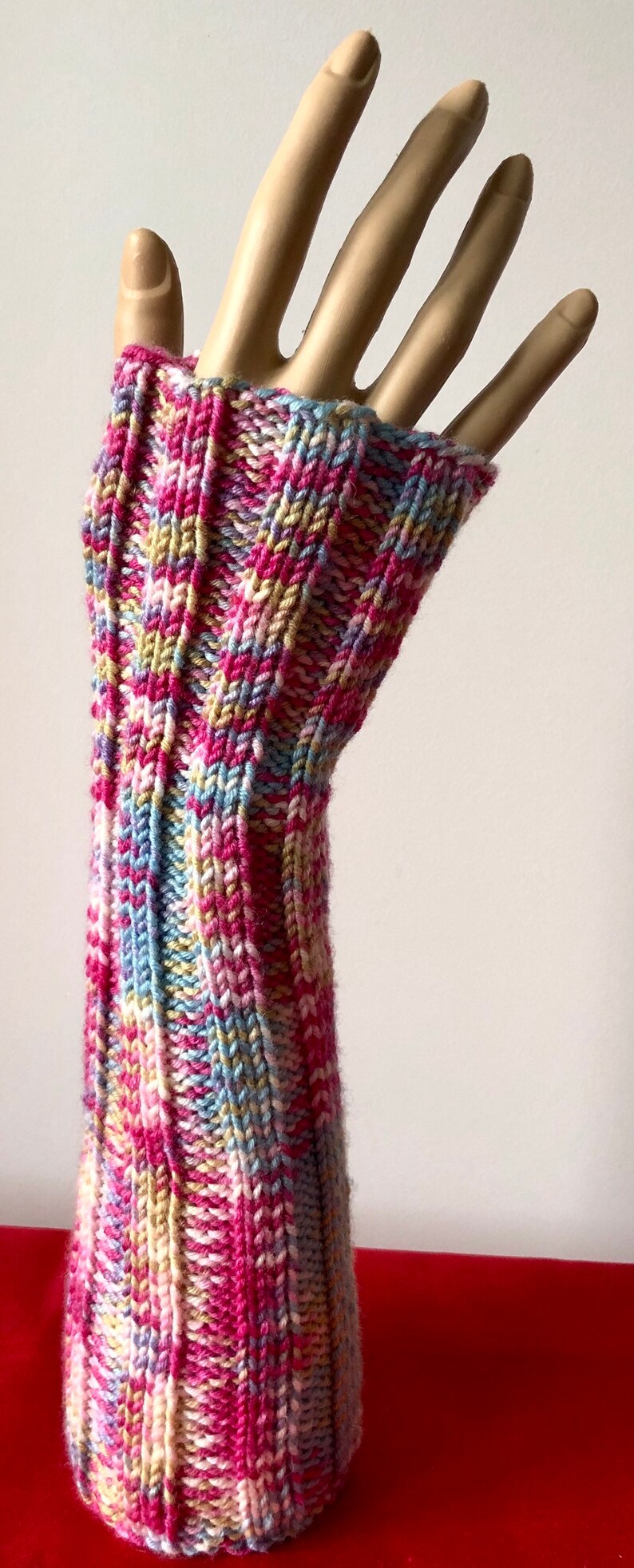 Beautiful Tutti Frutti handmade arm warmers!