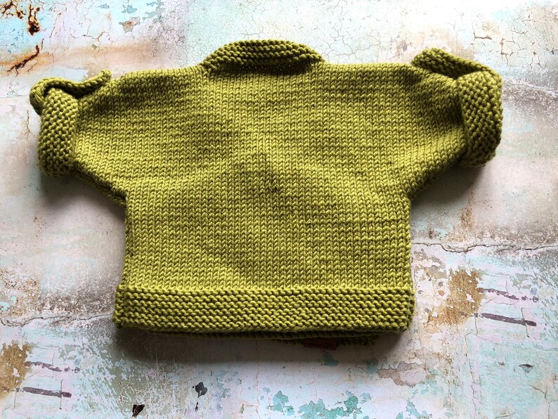 optional Beautiful handmade gift! 6-9 months Custom Made to Order- Merino Wool Baby Cardigan with Matching Headband for Mum