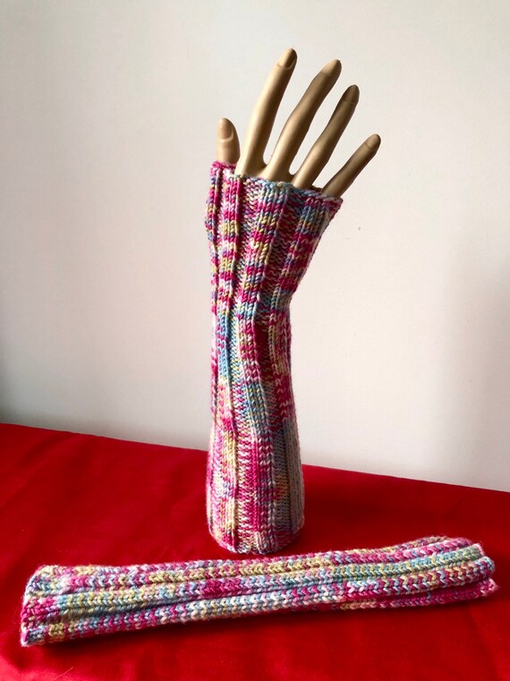 Beautiful Tutti Frutti handmade arm warmers!