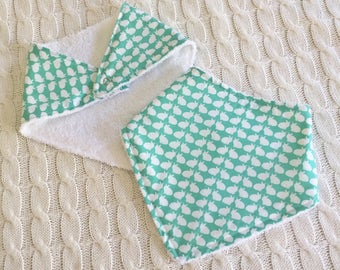 Bunny / rabbit / easter teal baby bandana drool bib