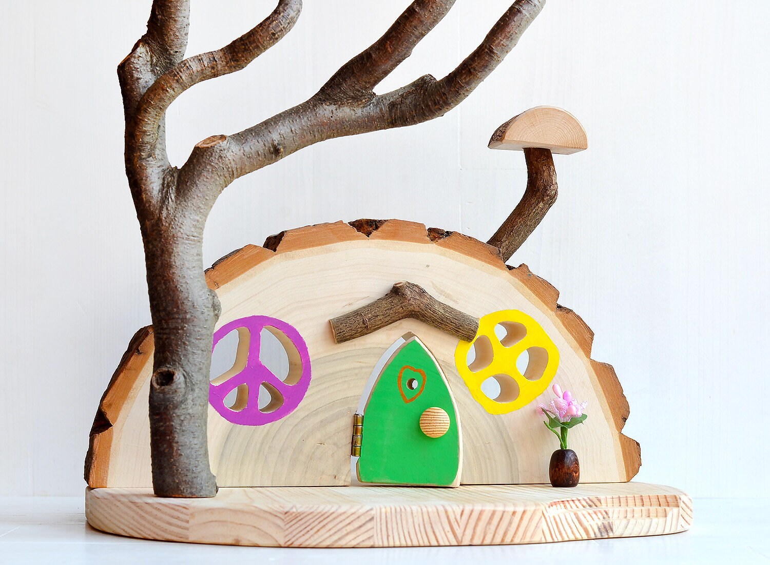 wooden fairy house toy