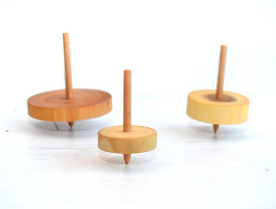 wooden spinning tops