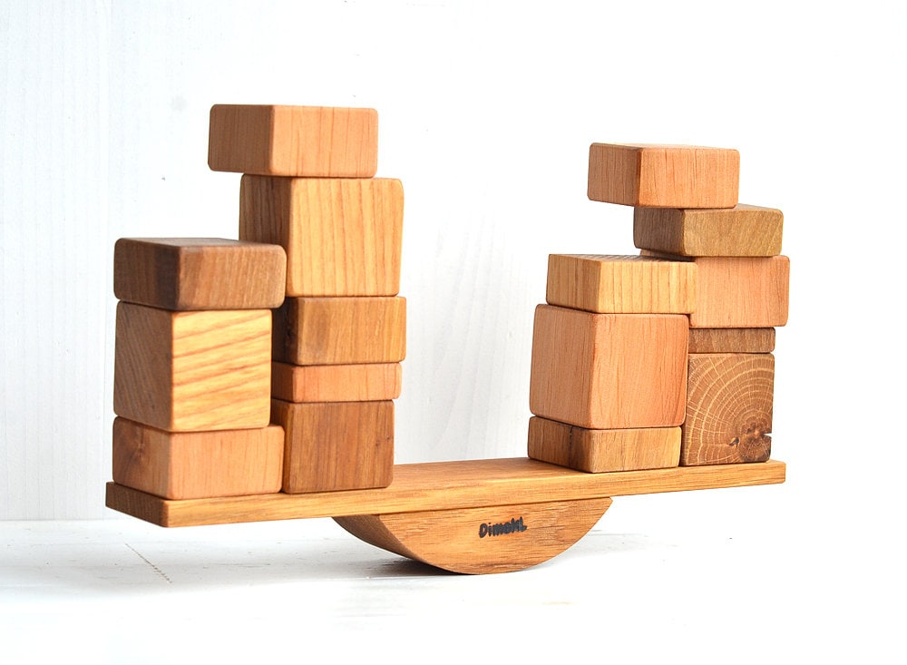 Balance toy Wooden balancing toy Set of learning toys Etsy
