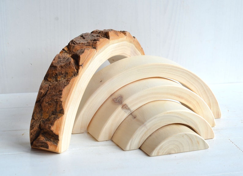 wooden rainbow natural
