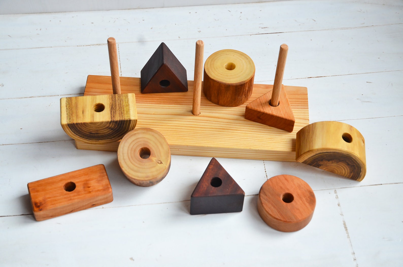 BIG wooden sorter Baby wood toy Wooden montessori First Etsy