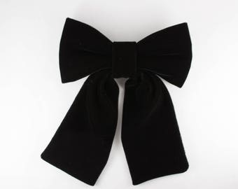 Black big Bow, Black bow tiew, Gift for Women