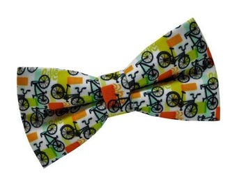 Bicycles bow tie, Brunt Orange bow ties, Wedding Bow tie