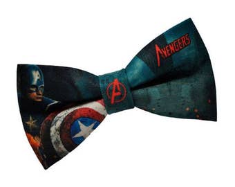 Avengers bow tie, Captain America bowtie, Super Hero bow tie