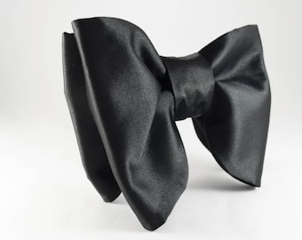 Oversized Bow tie, Large bow tie Black bow tie for wedding Tom Ford style