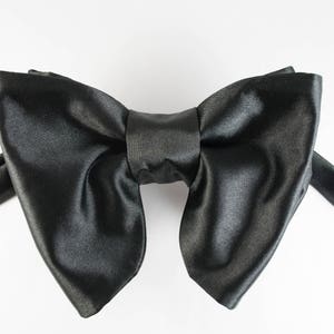 Oversized Bow tie, Large bow tie Black bow tie for wedding Tom Ford style image 3