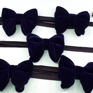 Ensemble de 7 nœuds papillon pour mariage, DHL Fast Shipping inclus, grands nœuds papillon en velours