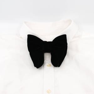 Oversized Bow tie, Large bow tie Black bow tie for wedding Tom Ford style image 7